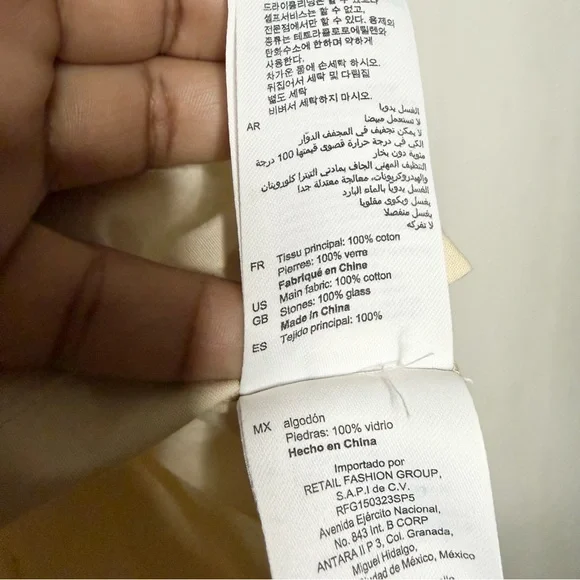 Sandro Rhinestone Cream Collared Shirt - Picture 9 of 12